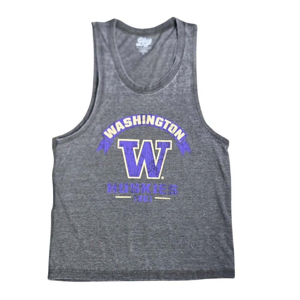NWOT | Blue 84 Washington Huskies Collegiate Graphic Tank Top | Charcoal | Large